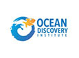 Logo Ocean Discovery Institute - Éducation et Science Logo Ocean Discovery Institute avec une vague circulaire bleue et un poisson orange bondissant.