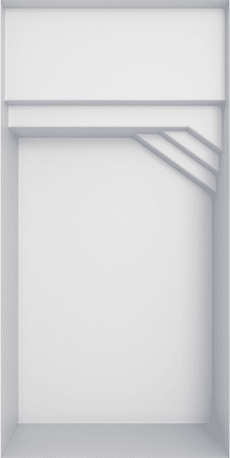 Piscine Rectangulaire Blanche avec Plage et Escalier Modèle 3D de piscine rectangulaire blanche avec plage immergée et escalier d'angle au design minimaliste.